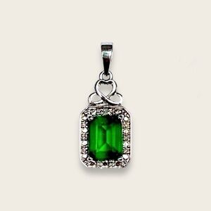 925 Sterling Silver Pendant Green